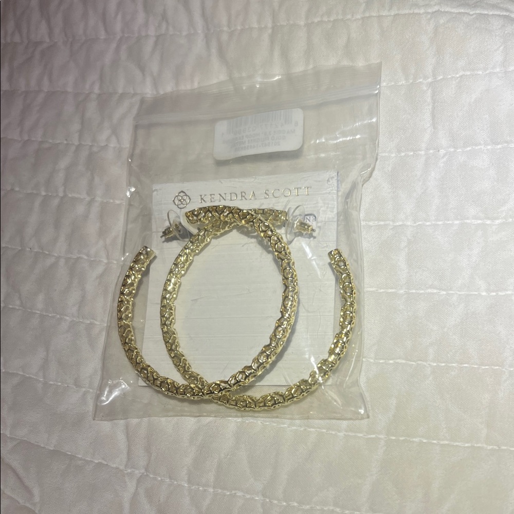 Kendra Scott Textured Gold Hoops